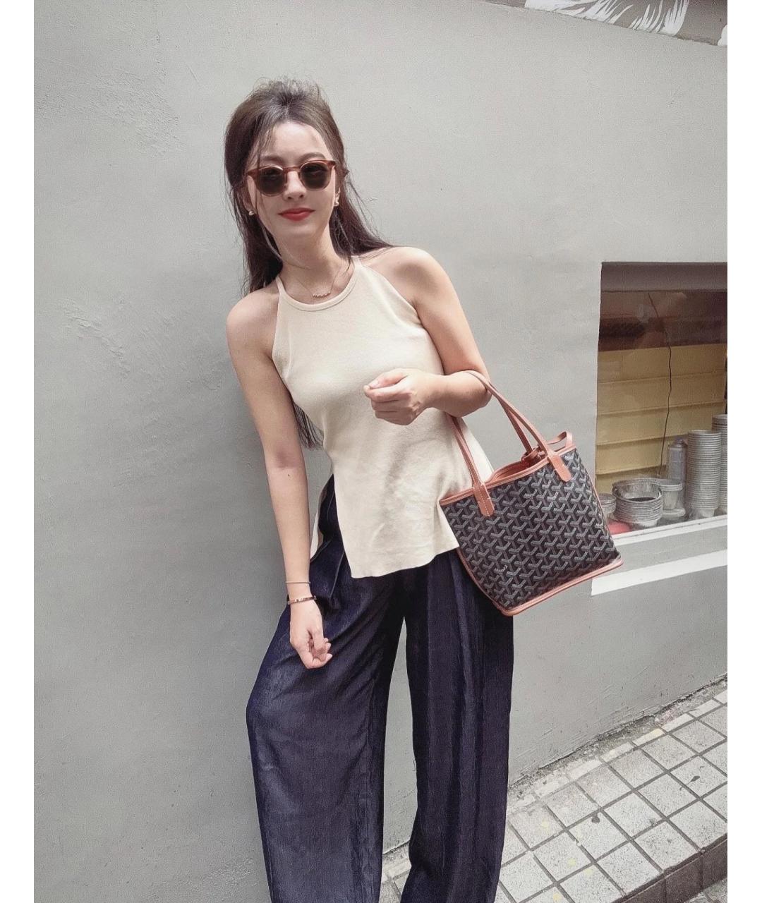 GOYARD Коричневая сумка тоут из искусственной кожи, фото 5