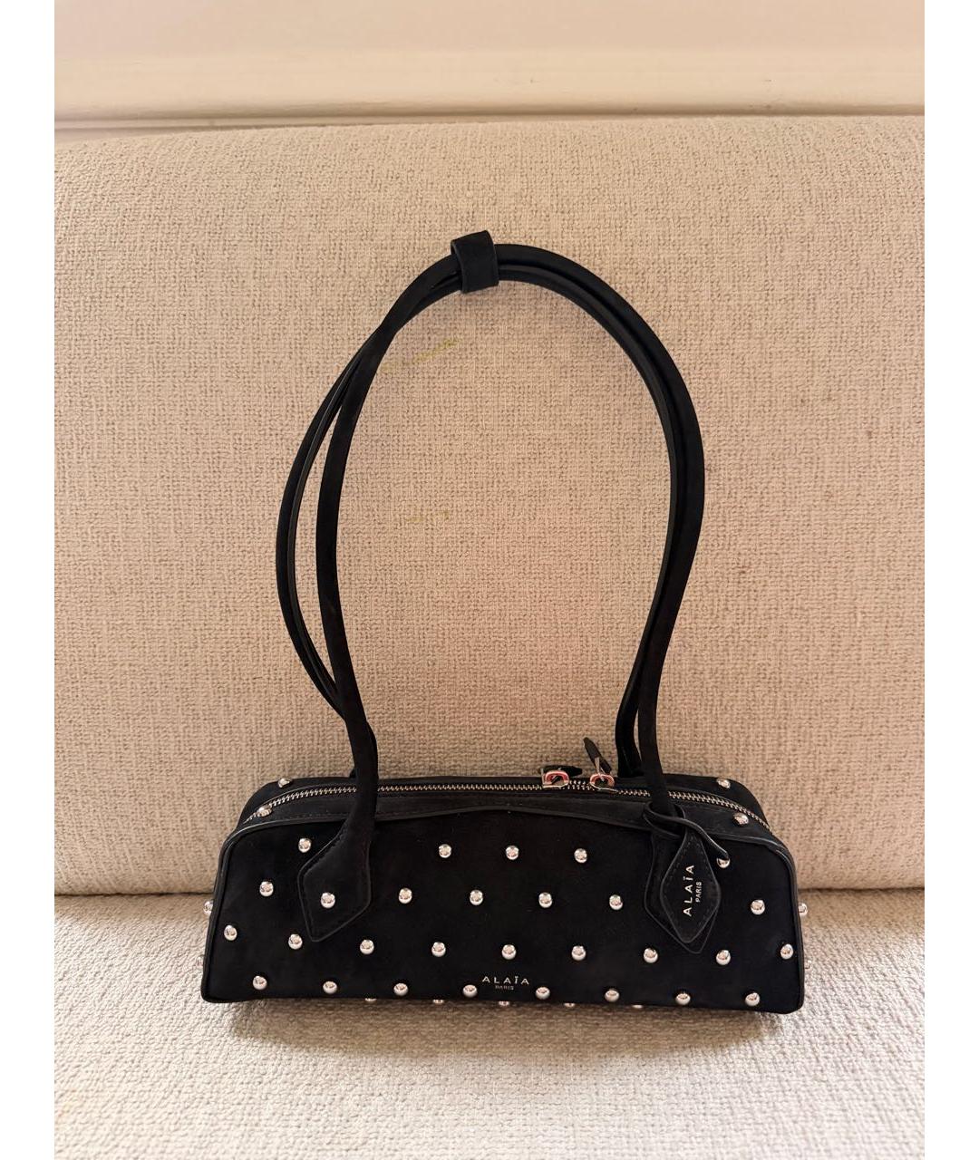 ALAIA Черная замшевая сумка через плечо, фото 6