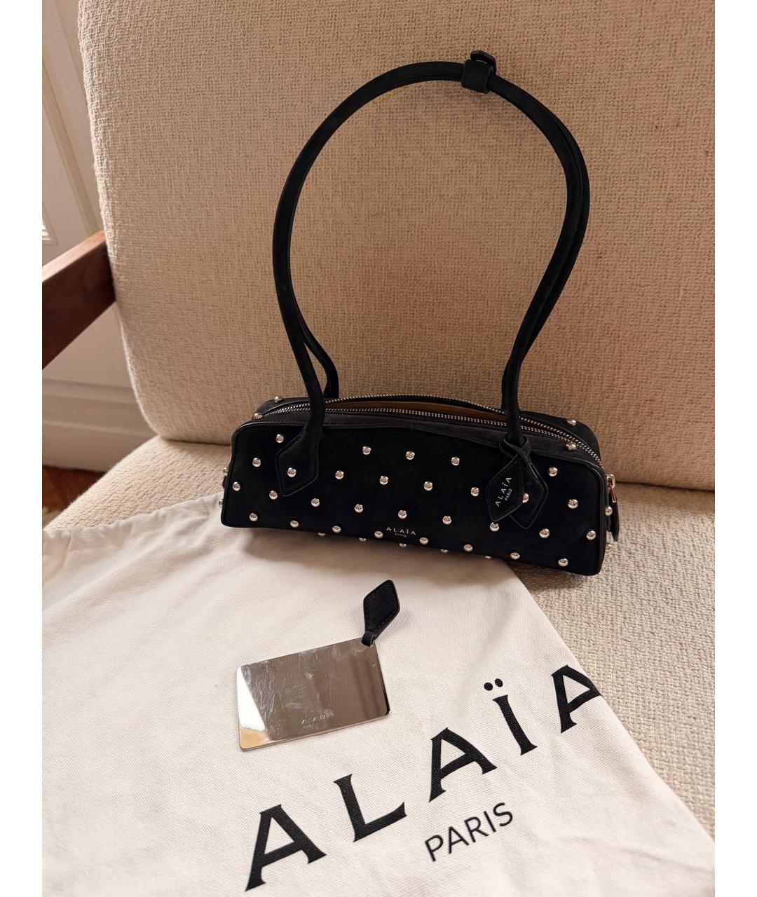 ALAIA Черная замшевая сумка через плечо, фото 2