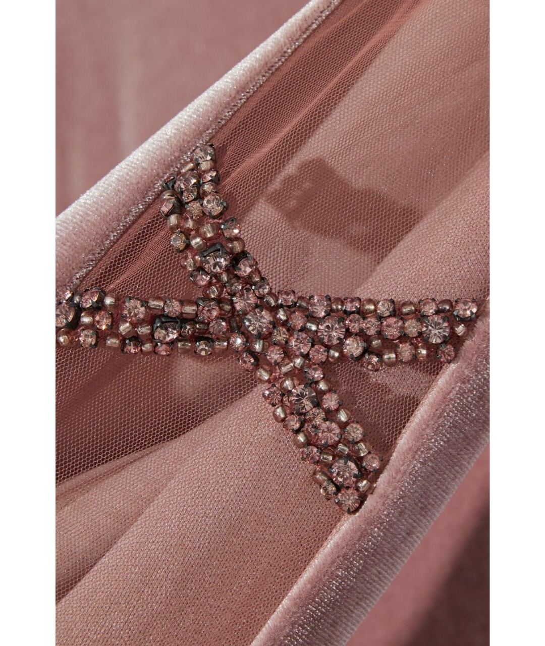 BADGLEY MISCHKA Розовое бархатное вечернее платье, фото 4