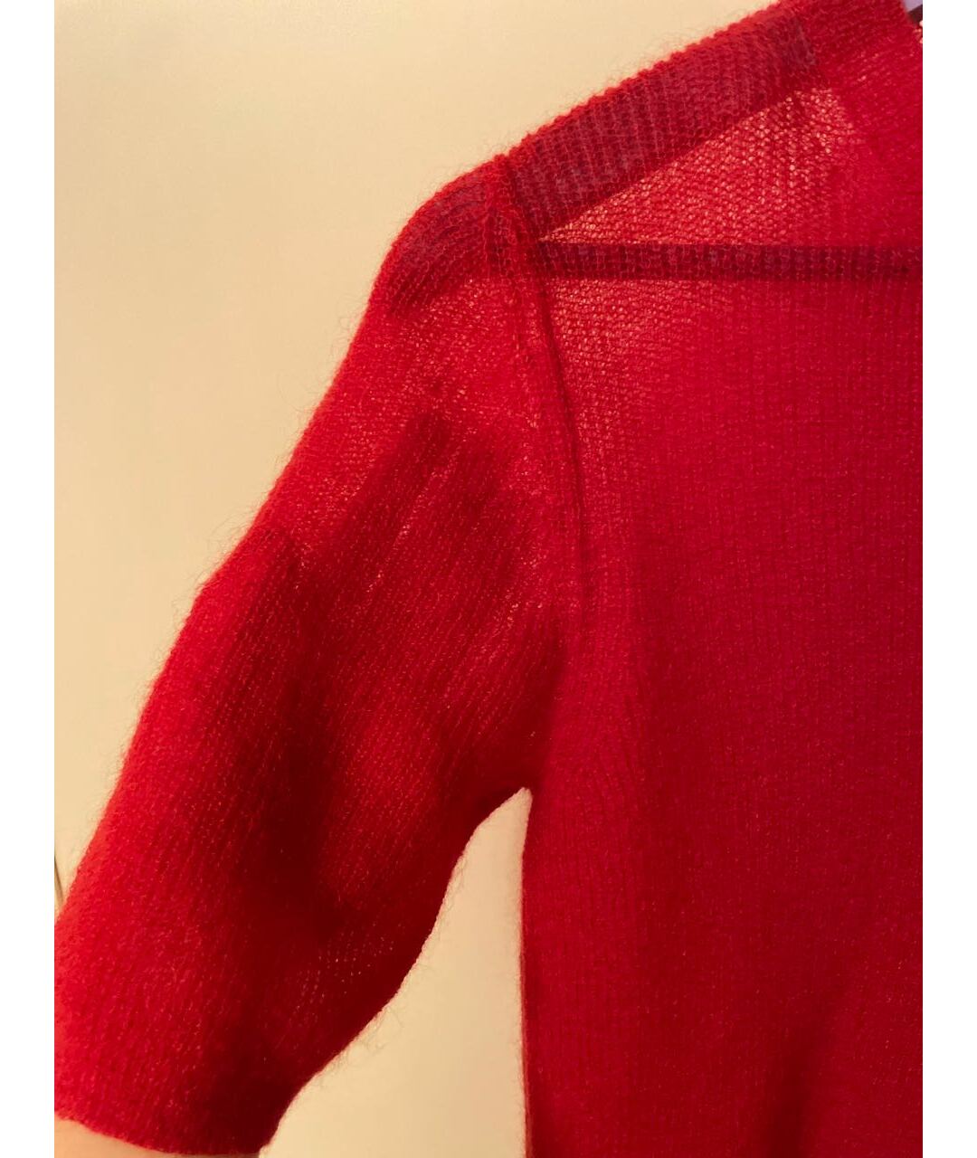 MAX MARA STUDIO Красный полиамидовый джемпер / свитер, фото 4