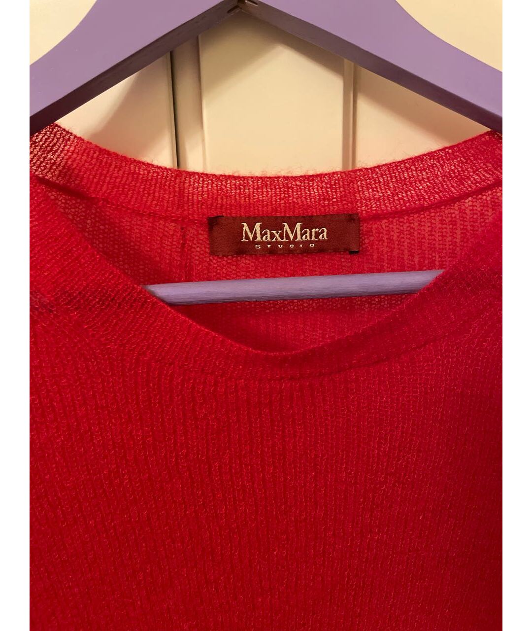 MAX MARA STUDIO Красный полиамидовый джемпер / свитер, фото 3