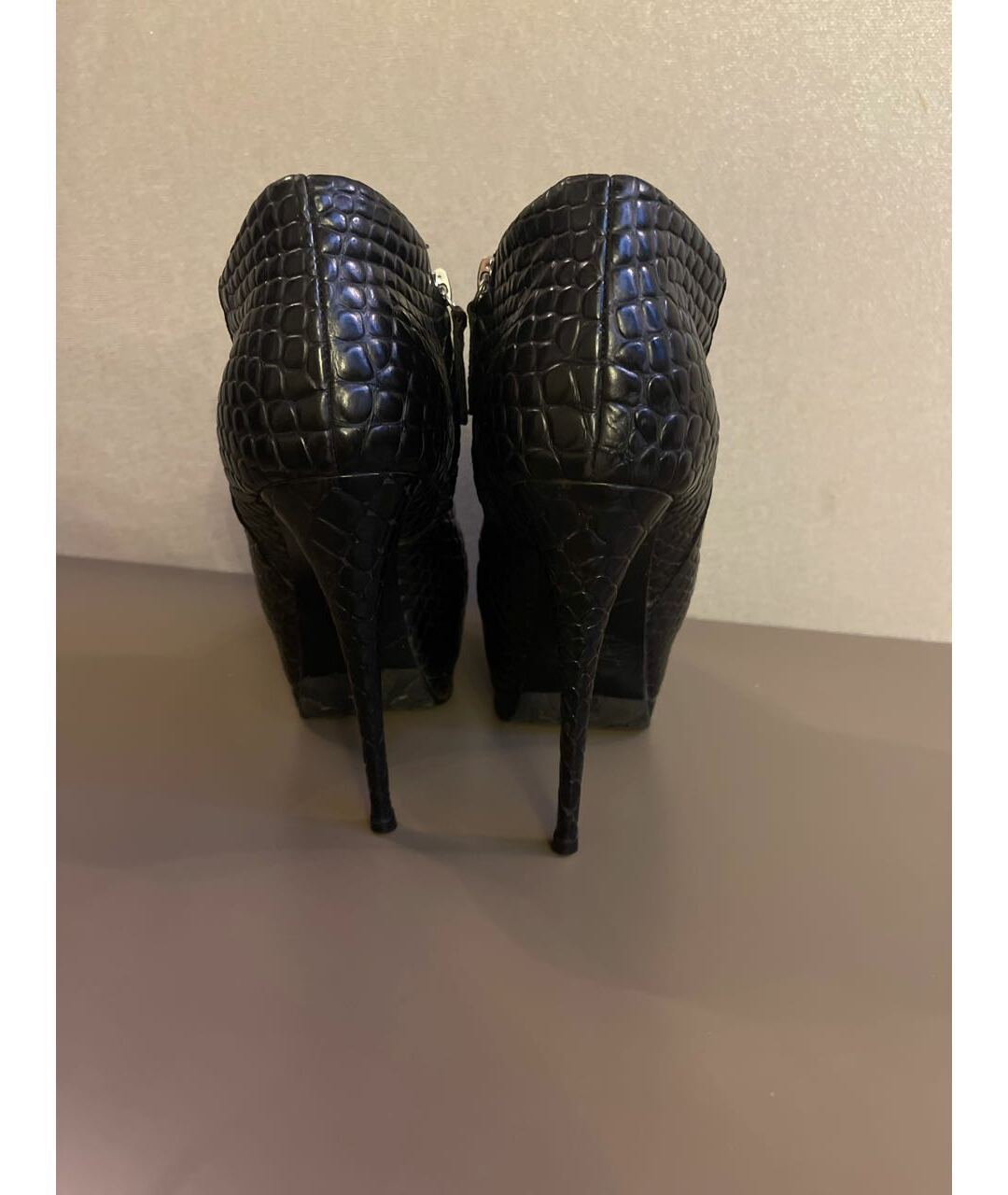 GIUSEPPE ZANOTTI DESIGN Черные кожаные ботильоны, фото 4
