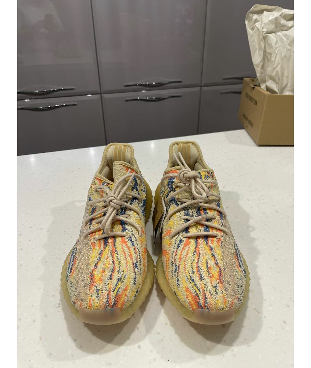 ADIDAS YEEZY Мульти текстильные низкие кроссовки / кеды, фото 2