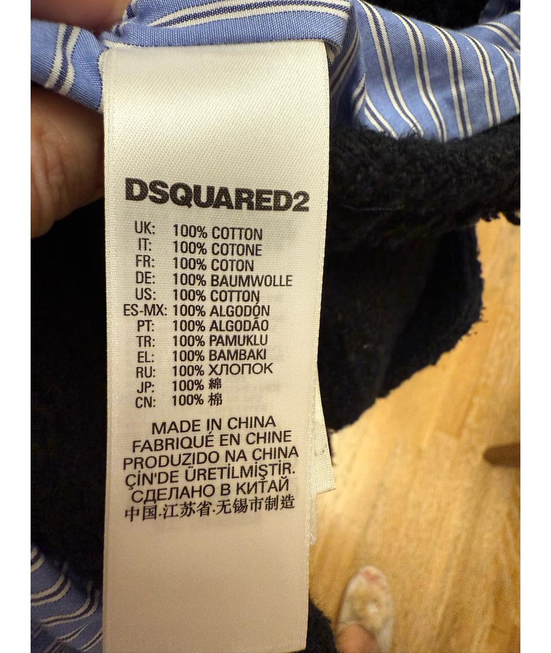 DSQUARED2 Черный хлопковый жакет / жилет, фото 7