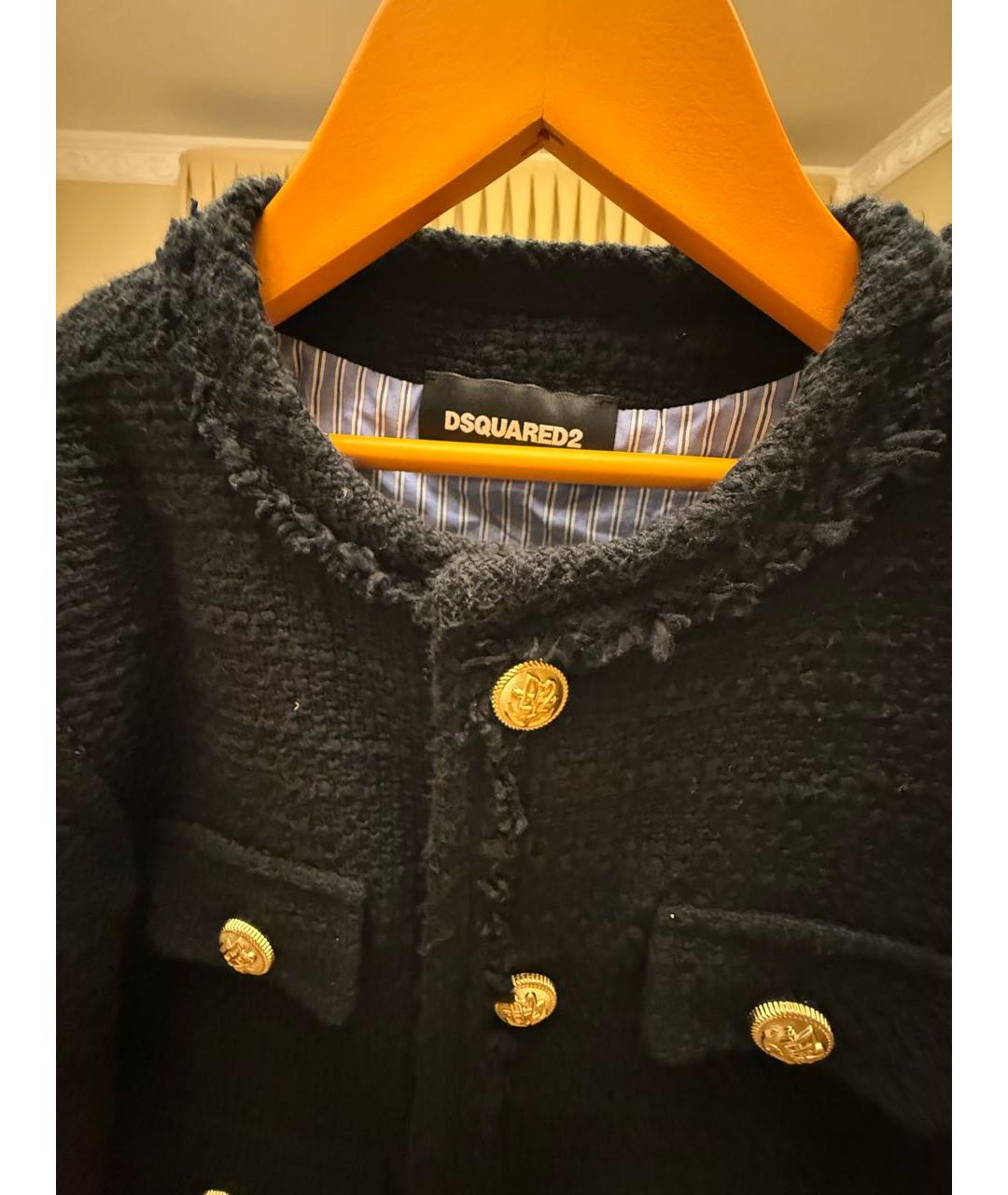 DSQUARED2 Черный хлопковый жакет / жилет, фото 3