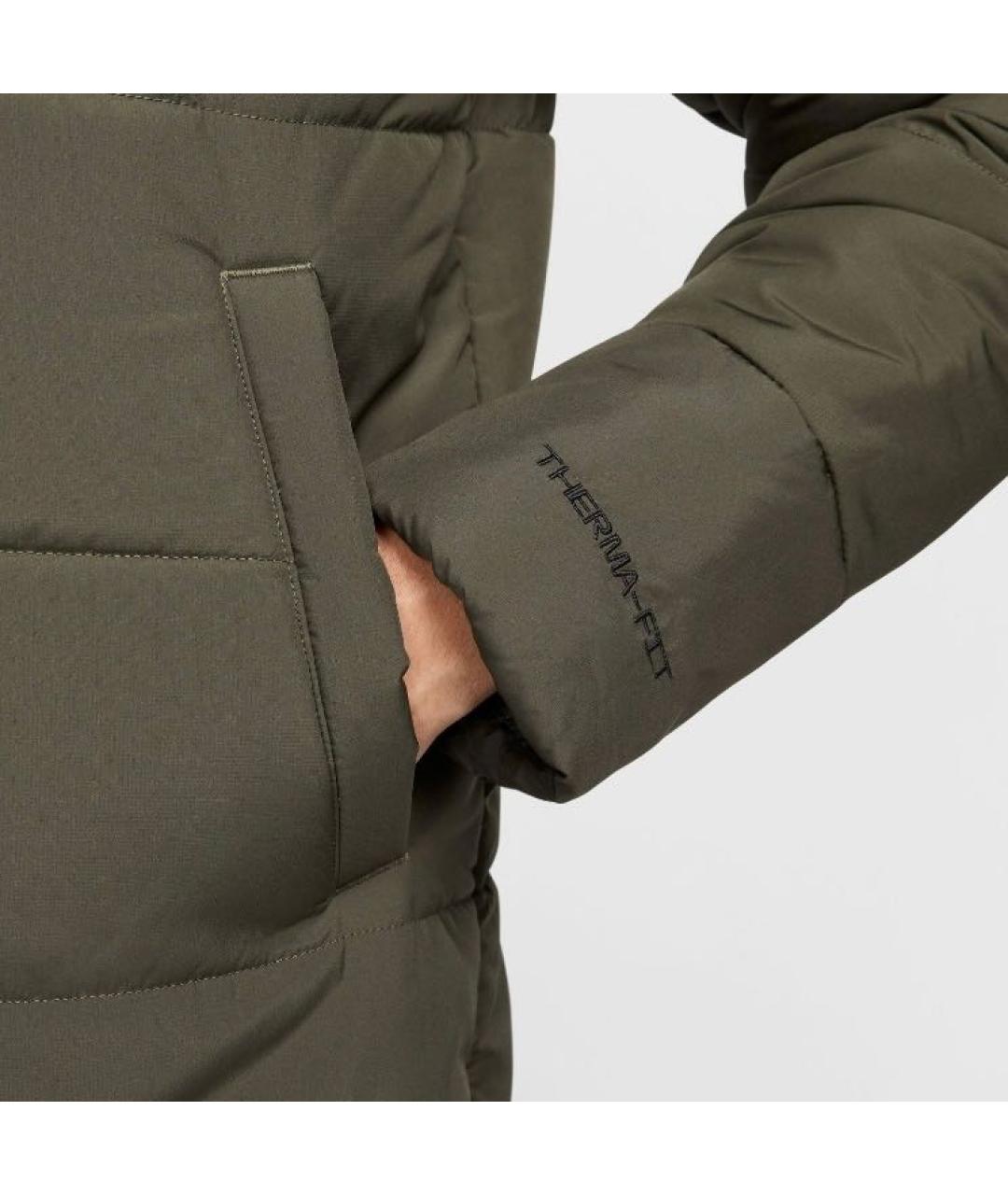 NIKE Хаки полиэстеровый пуховик, фото 5