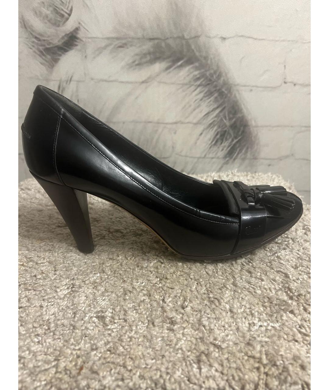 GUCCI Черные кожаные туфли, фото 6