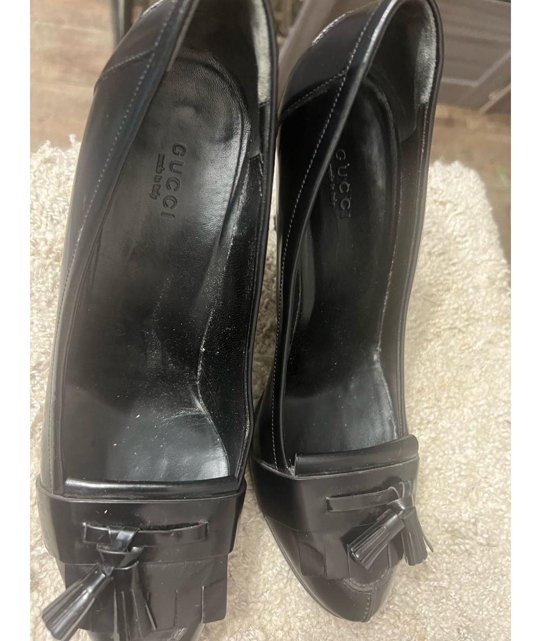 GUCCI Черные кожаные туфли, фото 3