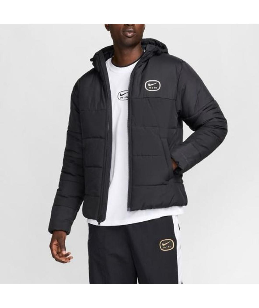 NIKE Черный полиэстеровый пуховик, фото 4