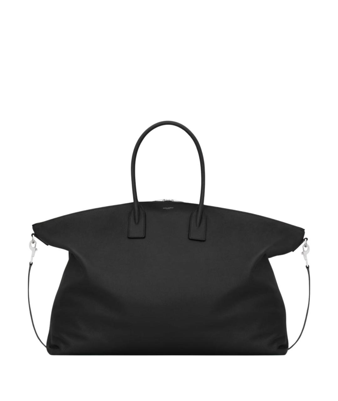 SAINT LAURENT Черная кожаная сумка тоут, фото 1