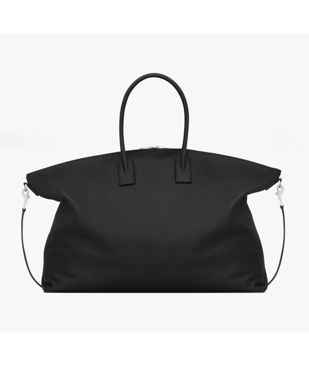 SAINT LAURENT Черная кожаная сумка тоут, фото 3