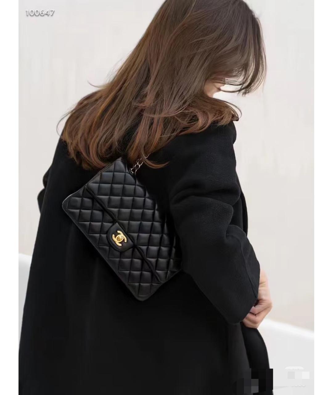 CHANEL Черная кожаная сумка через плечо, фото 7