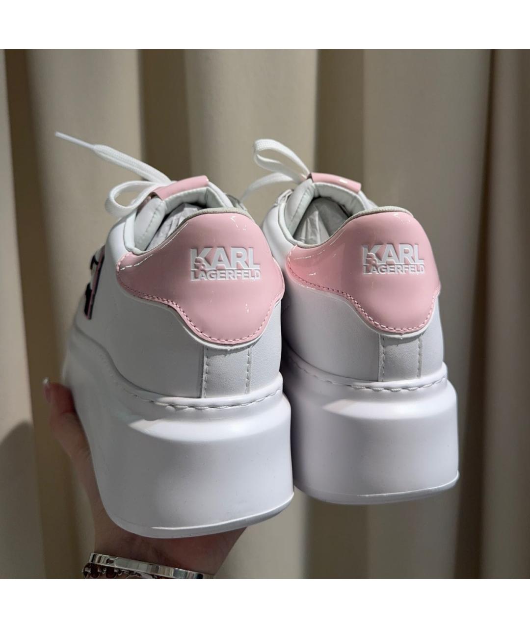 KARL LAGERFELD Белые кожаные кеды, фото 6