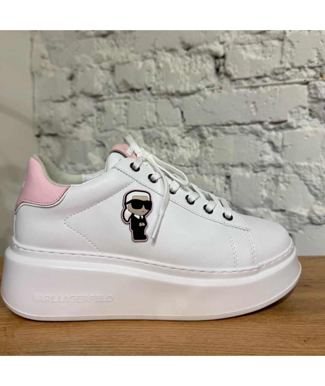 KARL LAGERFELD Белые кожаные кеды, фото 7