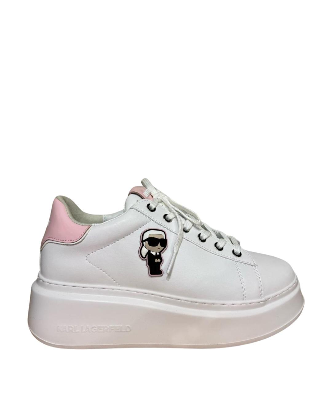 KARL LAGERFELD Белые кожаные кеды, фото 1