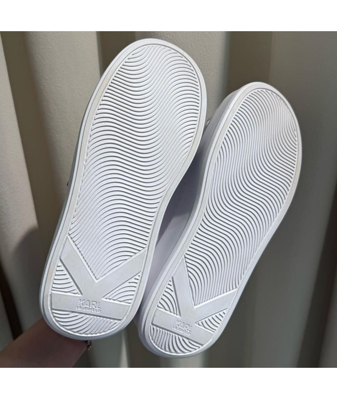 KARL LAGERFELD Белые кожаные кеды, фото 5