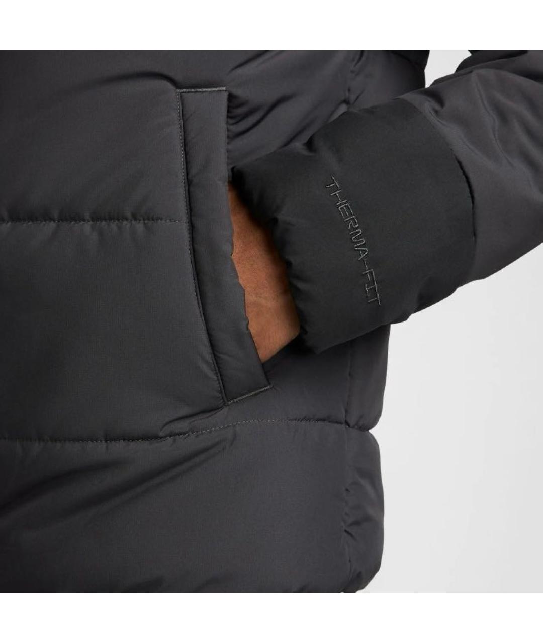 NIKE Черный полиэстеровый пуховик, фото 8