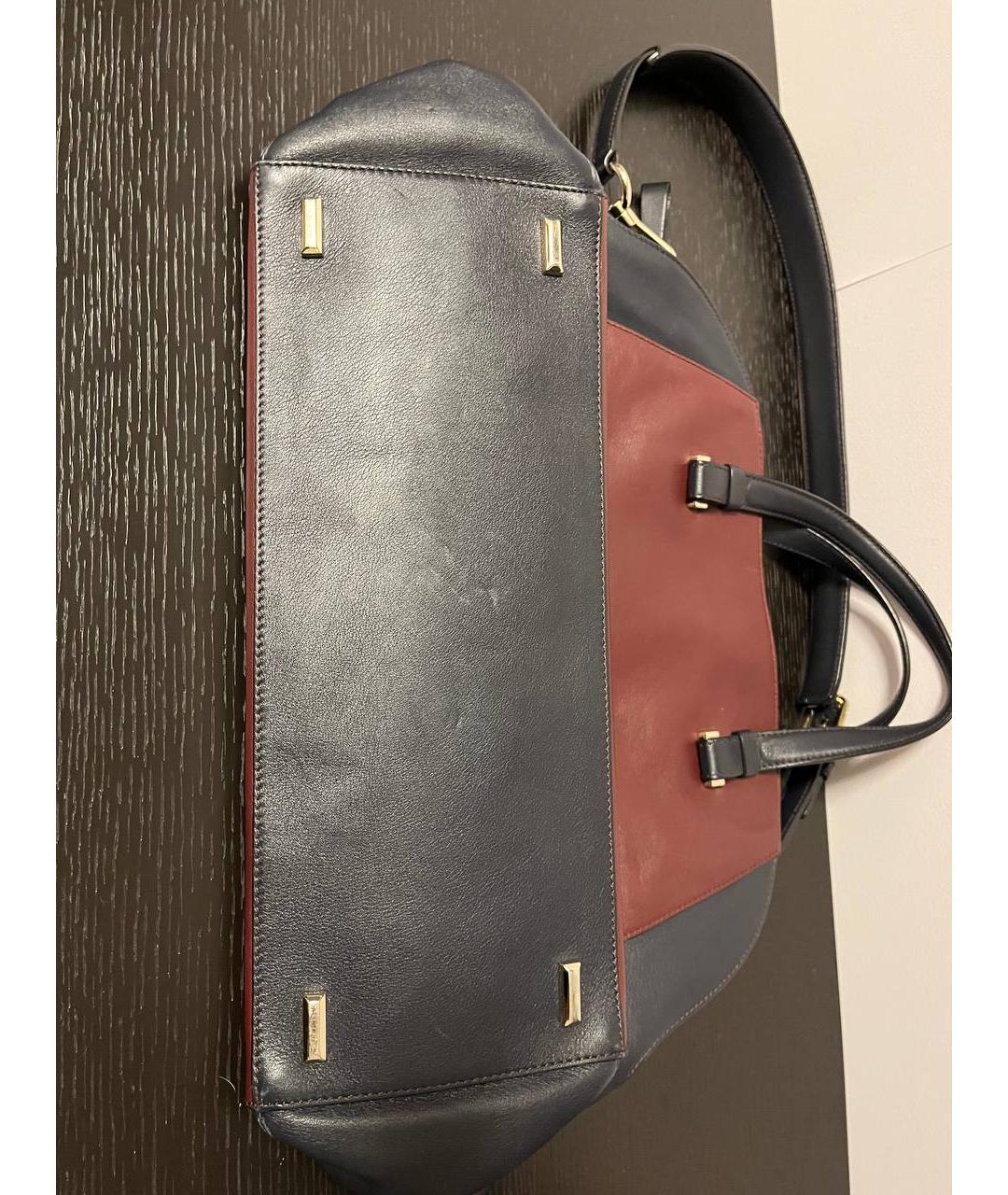 LANCEL Бордовая кожаная сумка с короткими ручками, фото 3