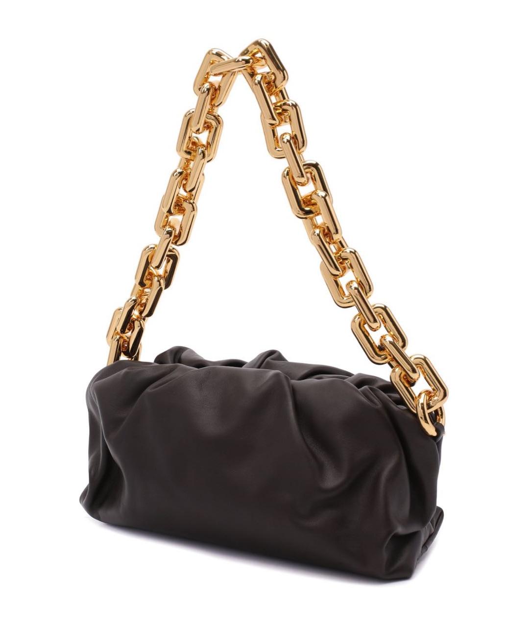 BOTTEGA VENETA Черная кожаная сумка через плечо, фото 4