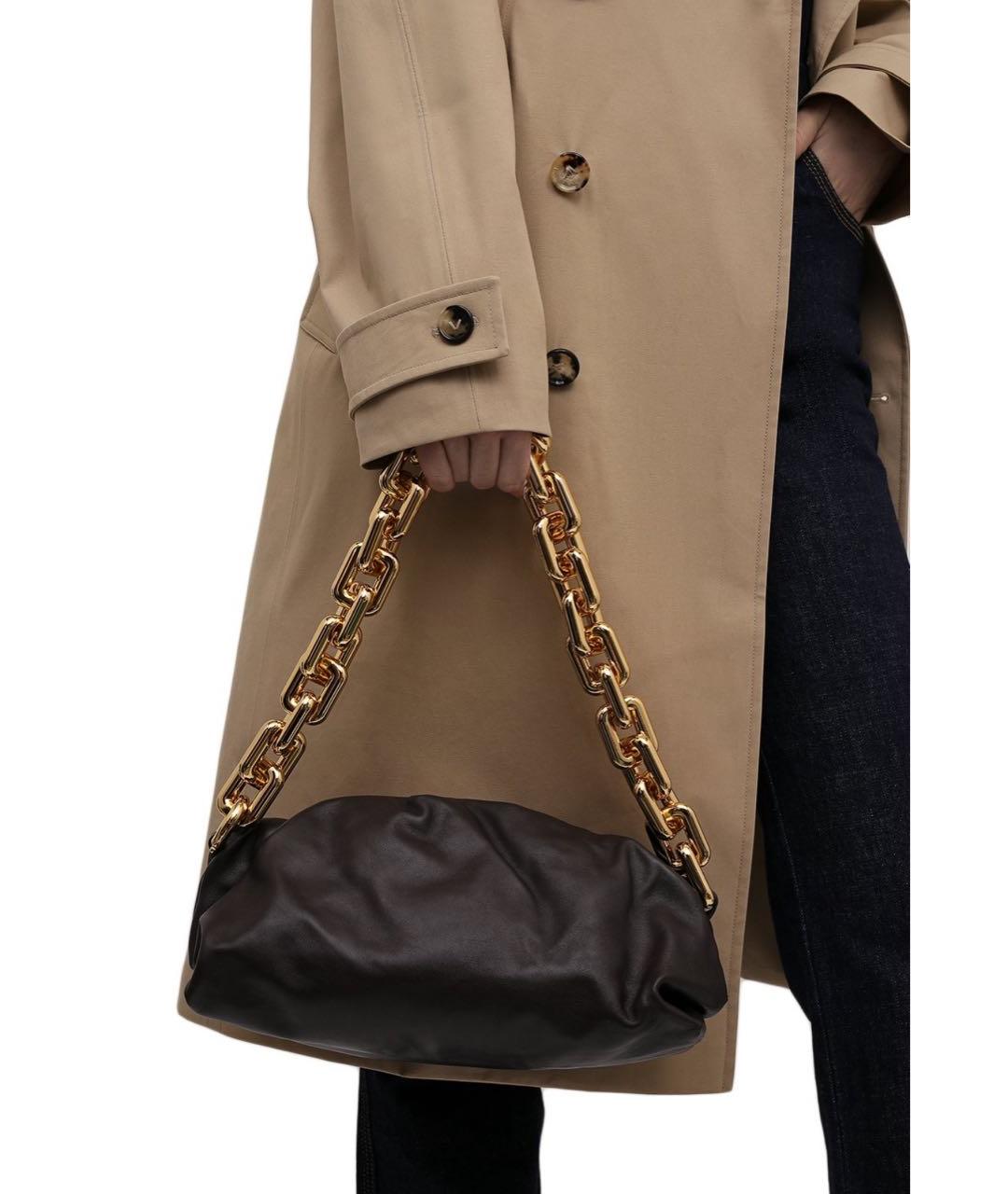 BOTTEGA VENETA Черная кожаная сумка через плечо, фото 3