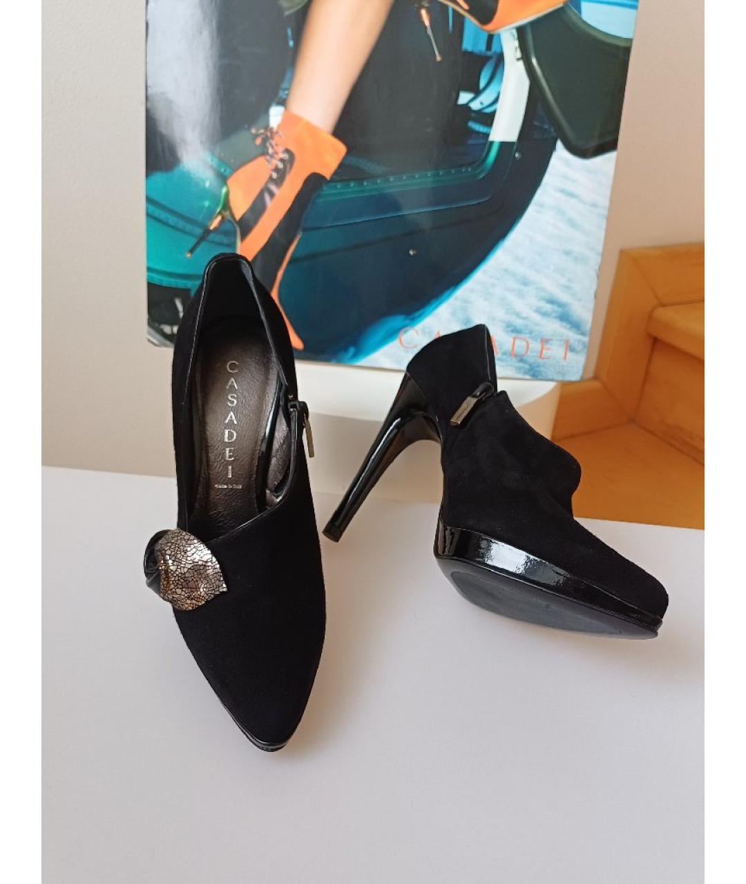 CASADEI Черные замшевые туфли, фото 5