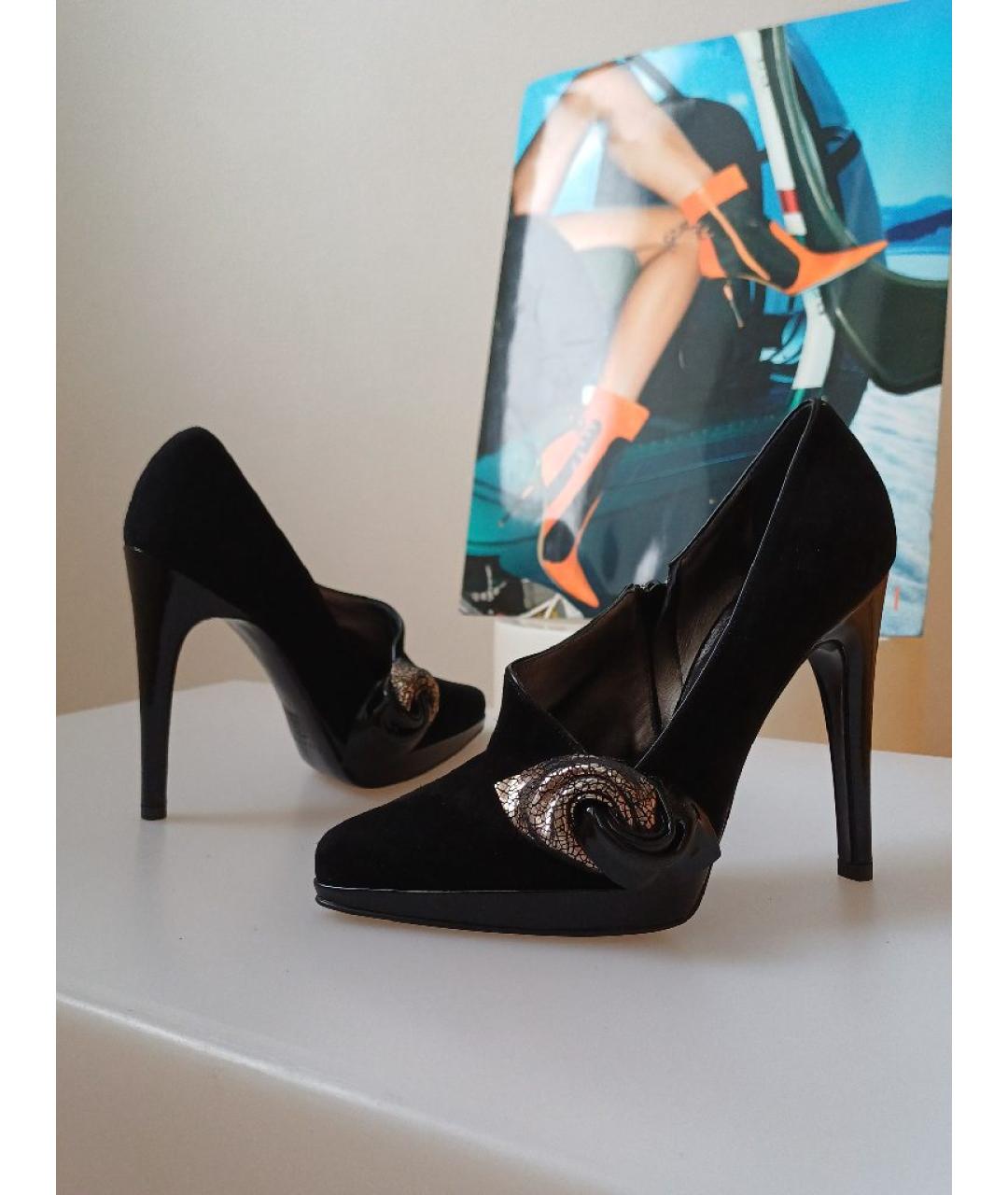 CASADEI Черные замшевые туфли, фото 4