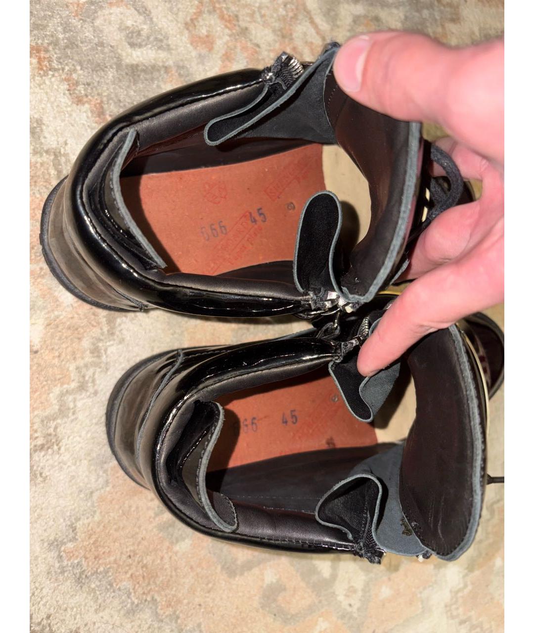 GIUSEPPE ZANOTTI DESIGN Черные высокие кроссовки / кеды из лакированной кожи, фото 6