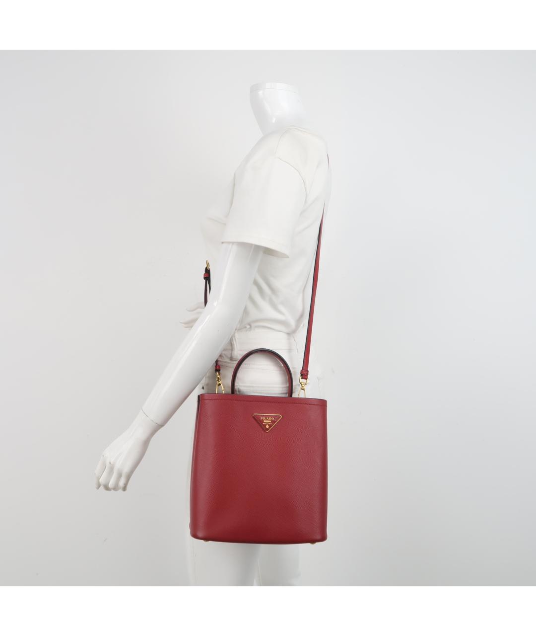PRADA Красная кожаная сумка через плечо, фото 2