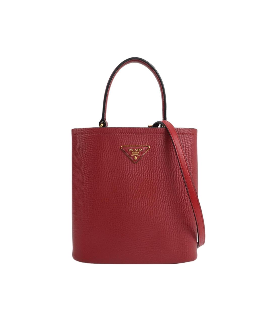 PRADA Красная кожаная сумка через плечо, фото 9