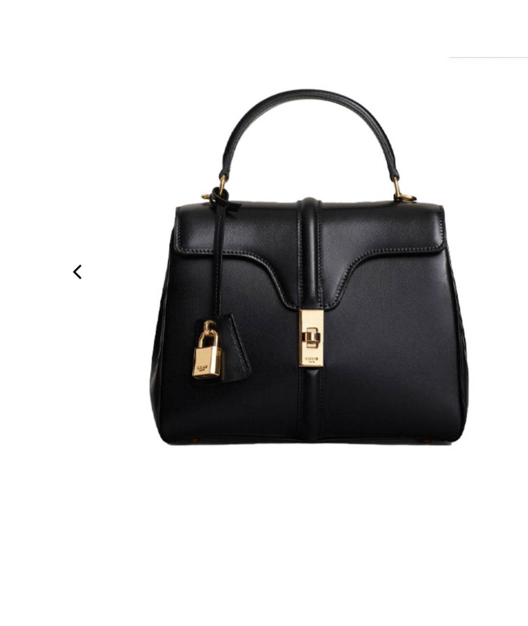 CELINE Черная кожаная сумка с короткими ручками, фото 9