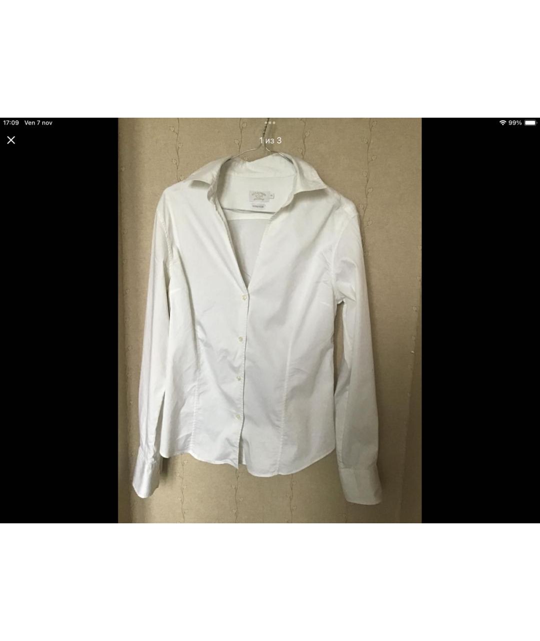 PAUL & SHARK Белая хлопко-эластановая рубашка, фото 4