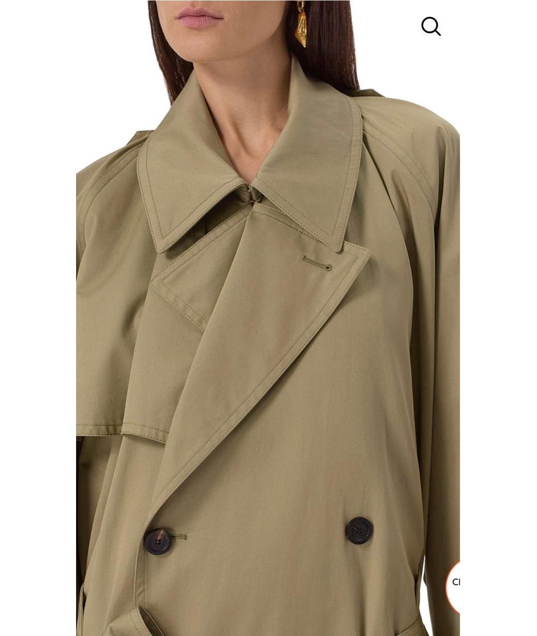 BALENCIAGA Хаки хлопковый тренч/плащ, фото 3