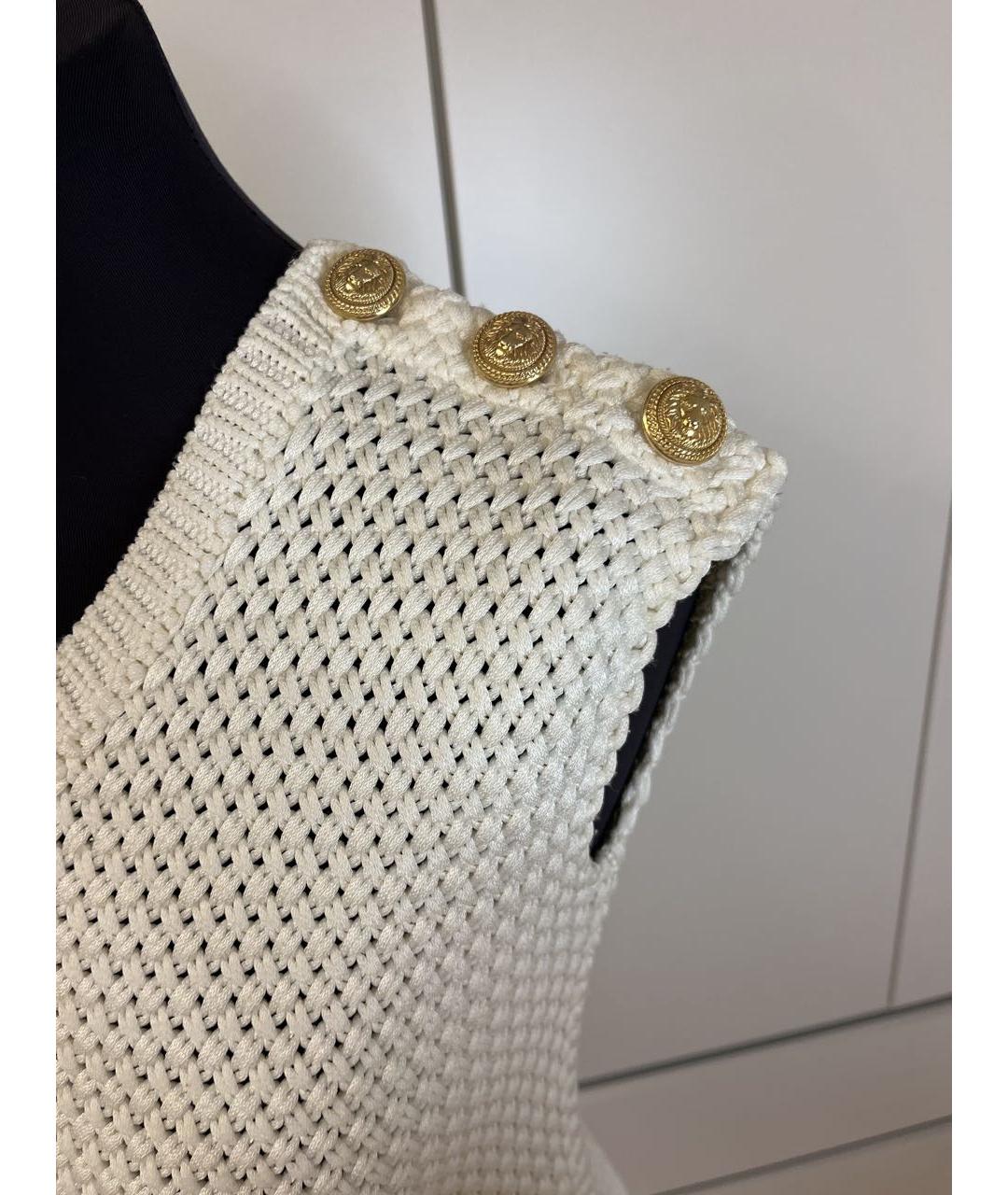 BALMAIN Белый вискозный джемпер / свитер, фото 6