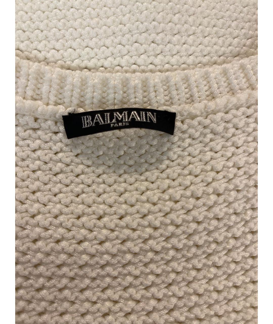 BALMAIN Белый вискозный джемпер / свитер, фото 7