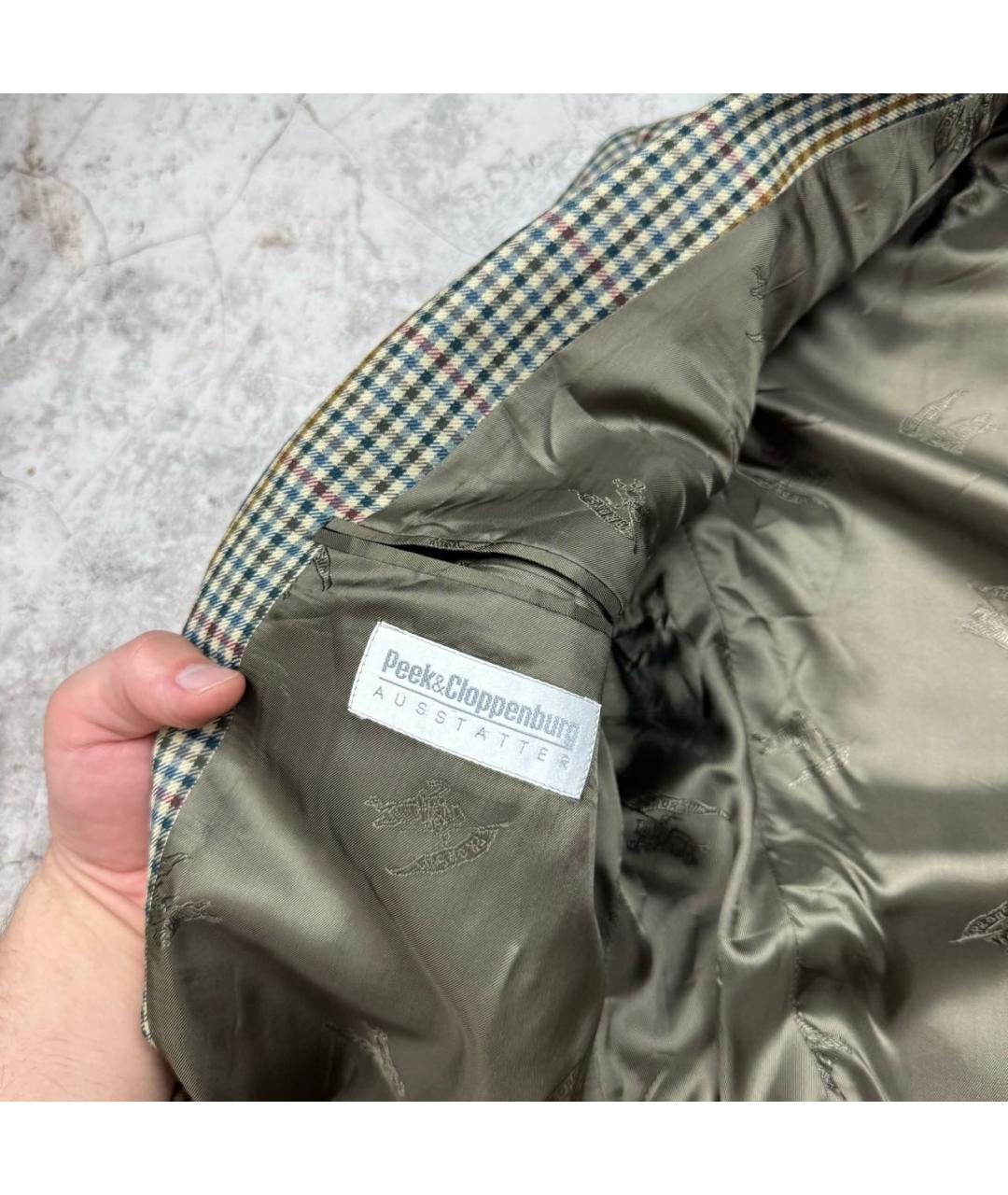 BURBERRY Мульти шерстяной пиджак, фото 5