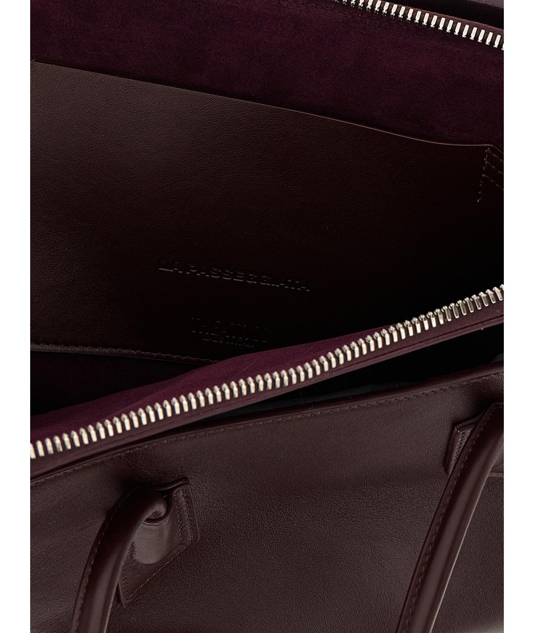 THE ATTICO Бордовая кожаная сумка тоут, фото 4