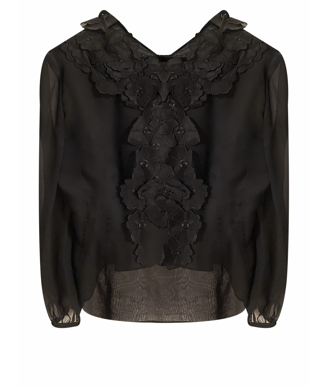 YVES SAINT LAURENT VINTAGE Черная шелковая рубашка, фото 1