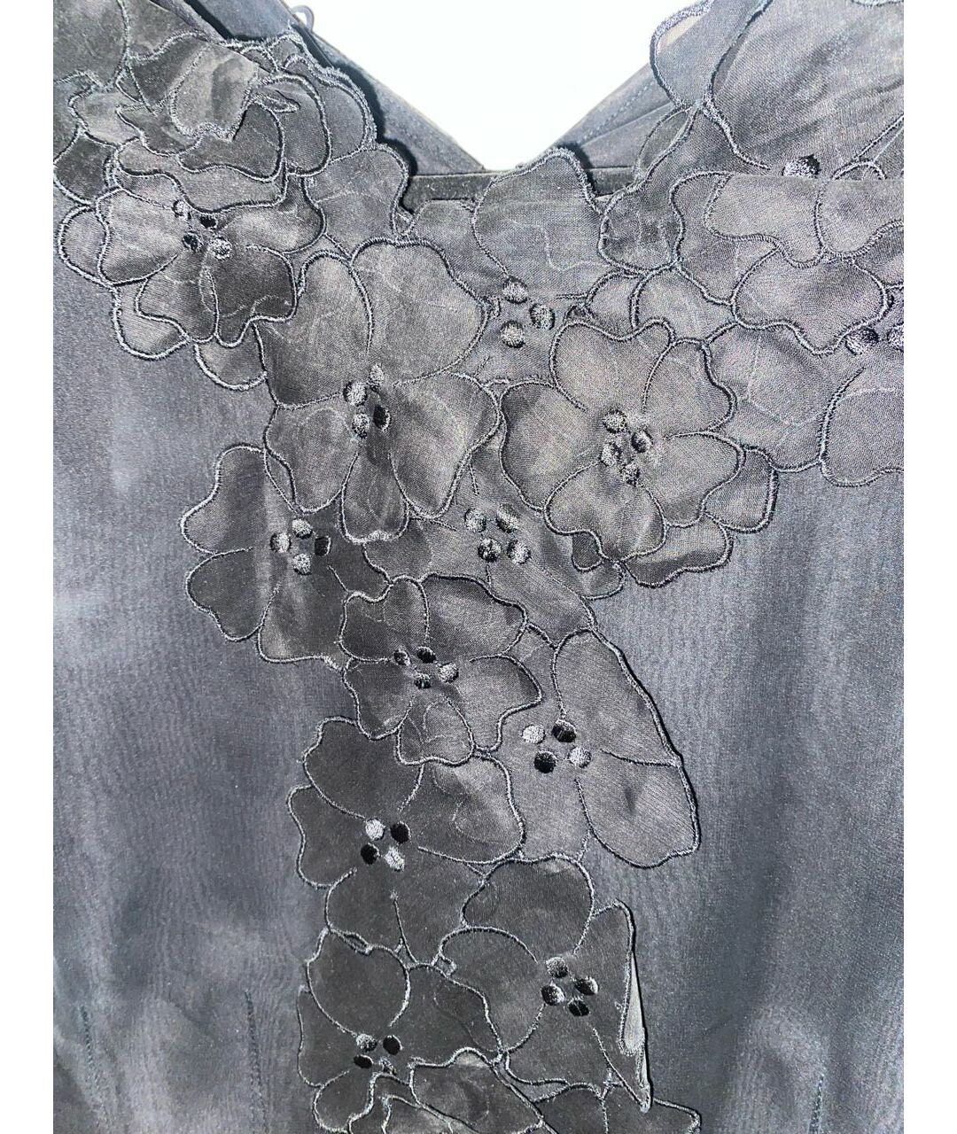 YVES SAINT LAURENT VINTAGE Черная шелковая рубашка, фото 3