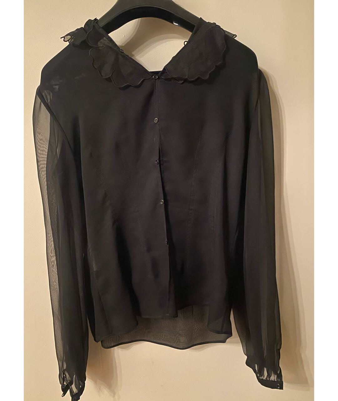 YVES SAINT LAURENT VINTAGE Черная шелковая рубашка, фото 2