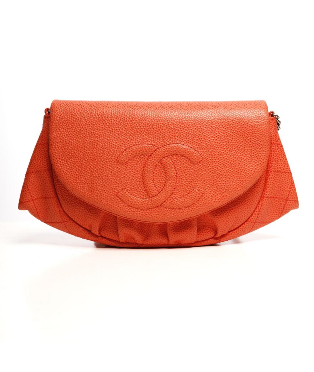 CHANEL Коралловая кожаная сумка через плечо, фото 9