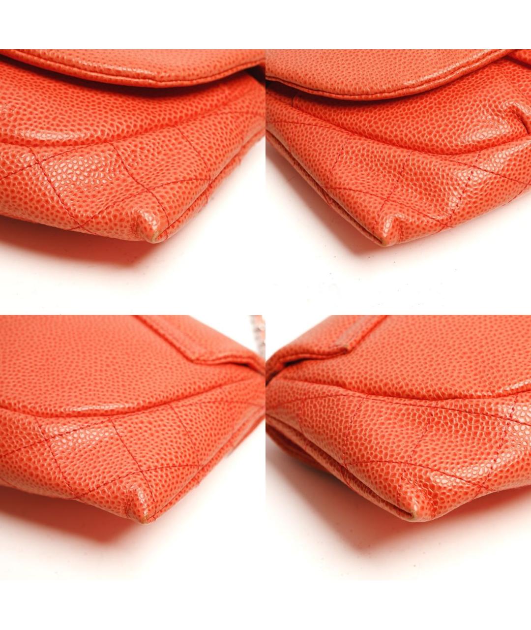 CHANEL Коралловая кожаная сумка через плечо, фото 4