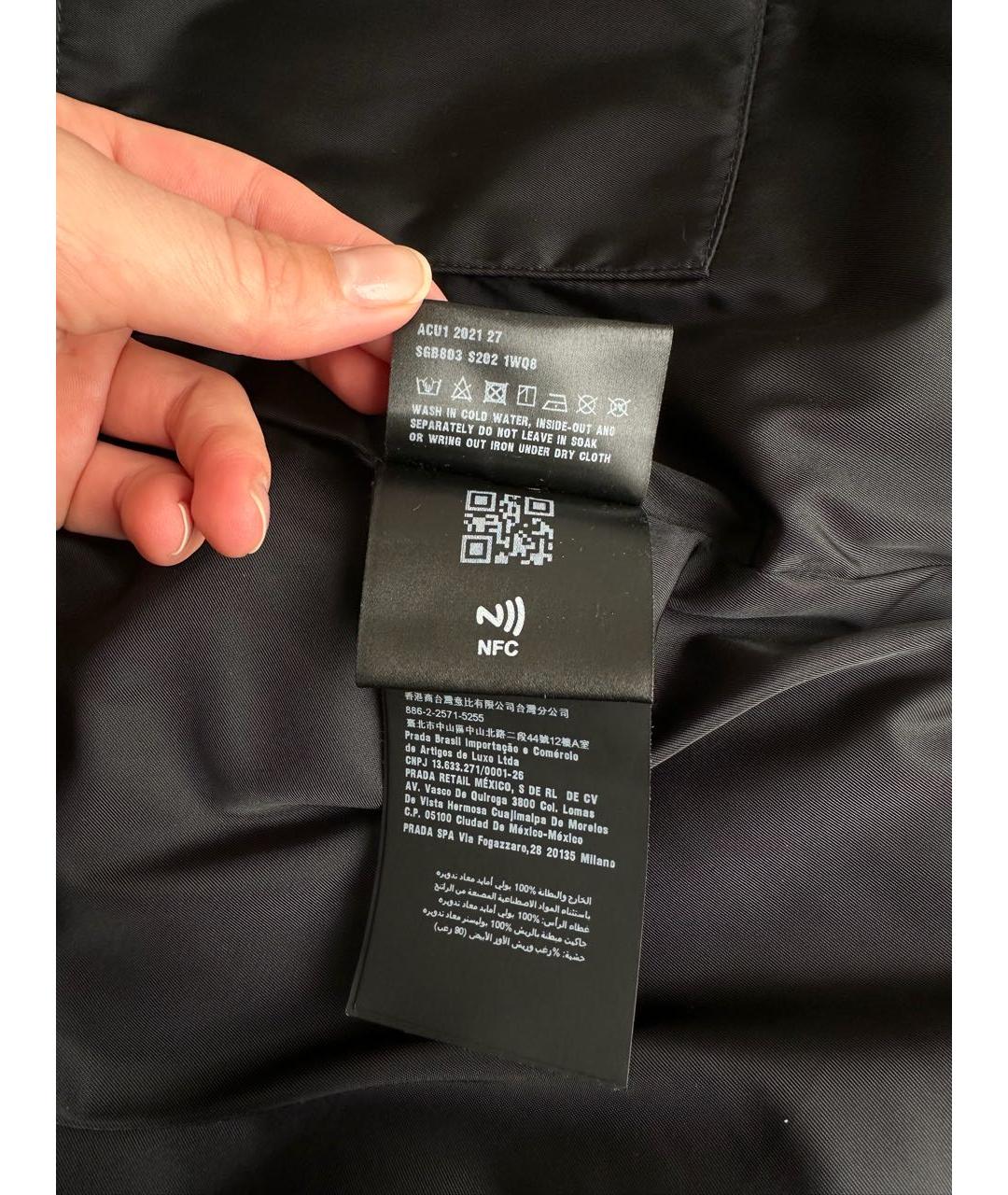 PRADA Черная полиамидовая куртка, фото 5
