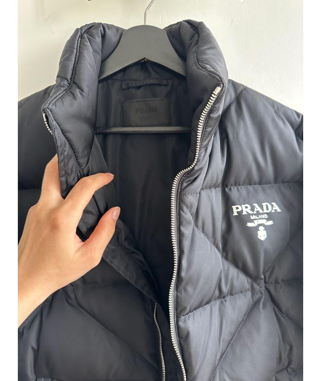 PRADA Черная полиамидовая куртка, фото 3