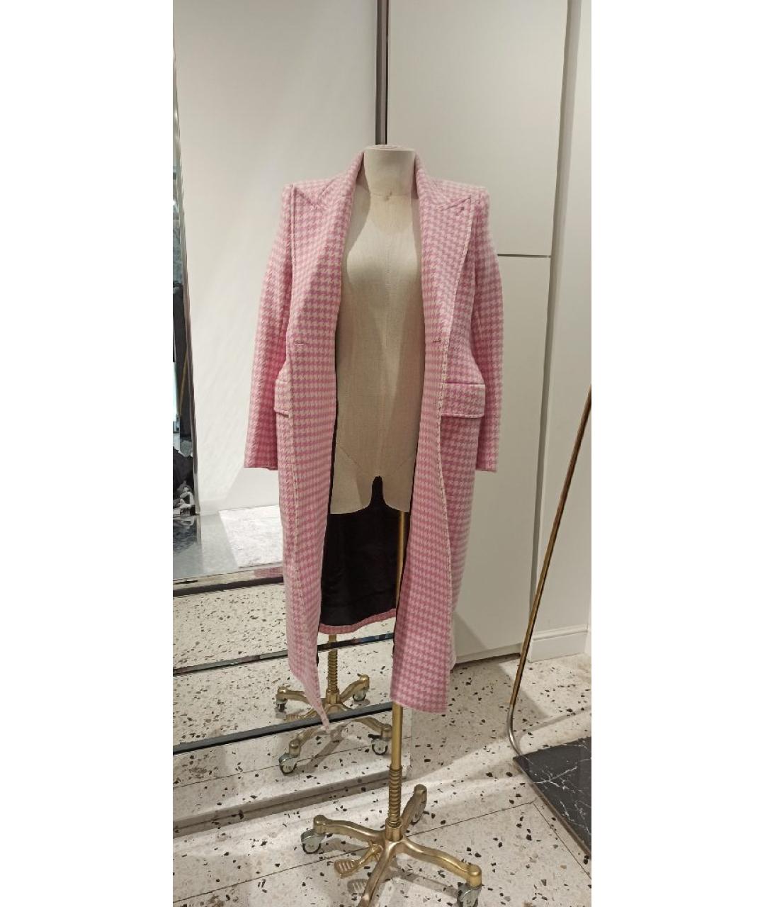 BALENCIAGA Розовое шерстяное пальто, фото 7