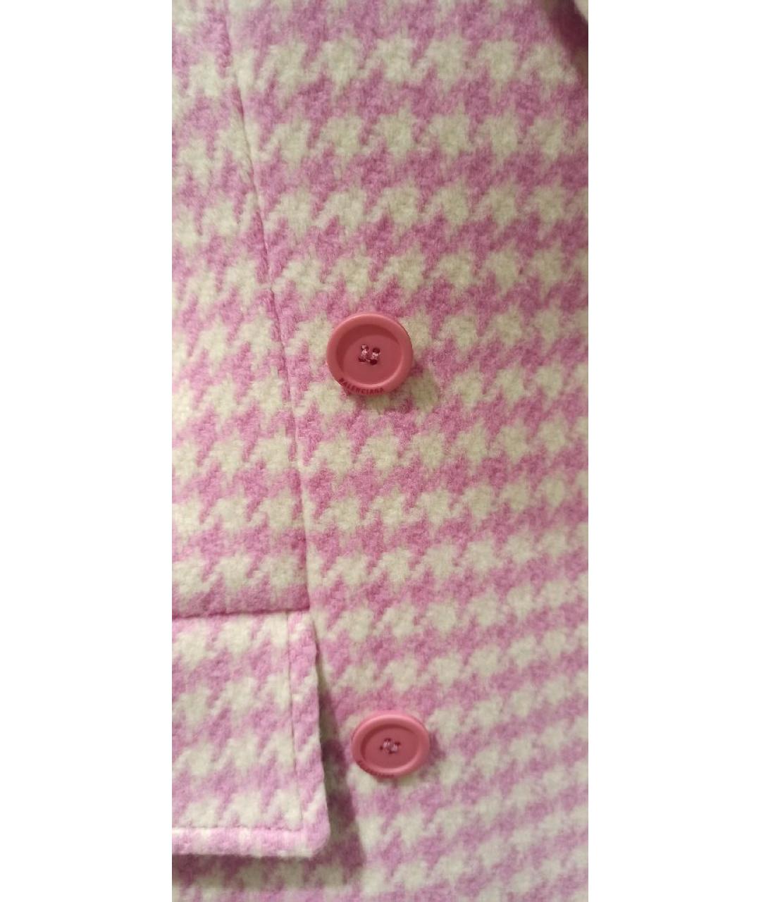 BALENCIAGA Розовое шерстяное пальто, фото 6