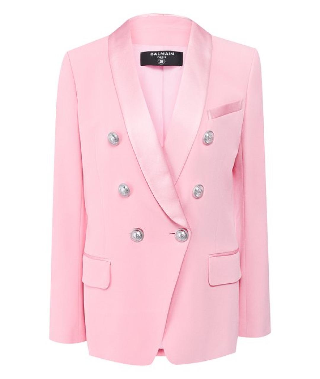 BALMAIN Коралловый хлопковый жакет/пиджак, фото 1