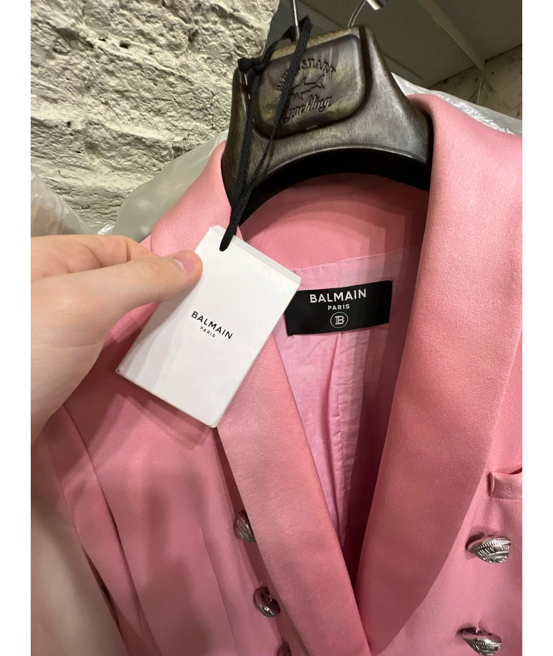 BALMAIN Коралловый хлопковый жакет/пиджак, фото 4