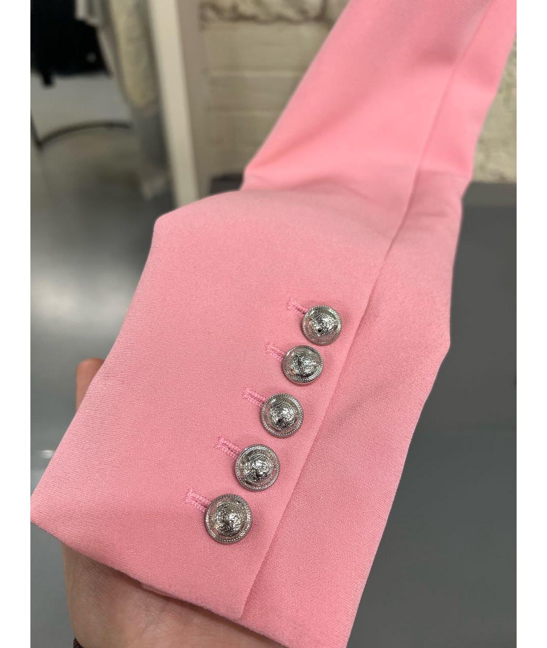 BALMAIN Коралловый хлопковый жакет/пиджак, фото 6