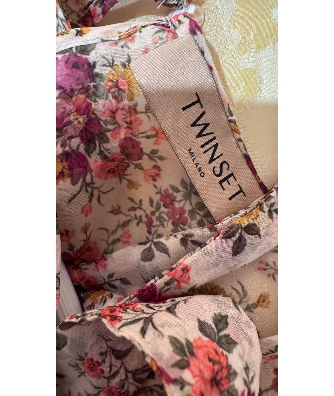 TWIN-SET Мульти полиэстеровое повседневное платье, фото 4